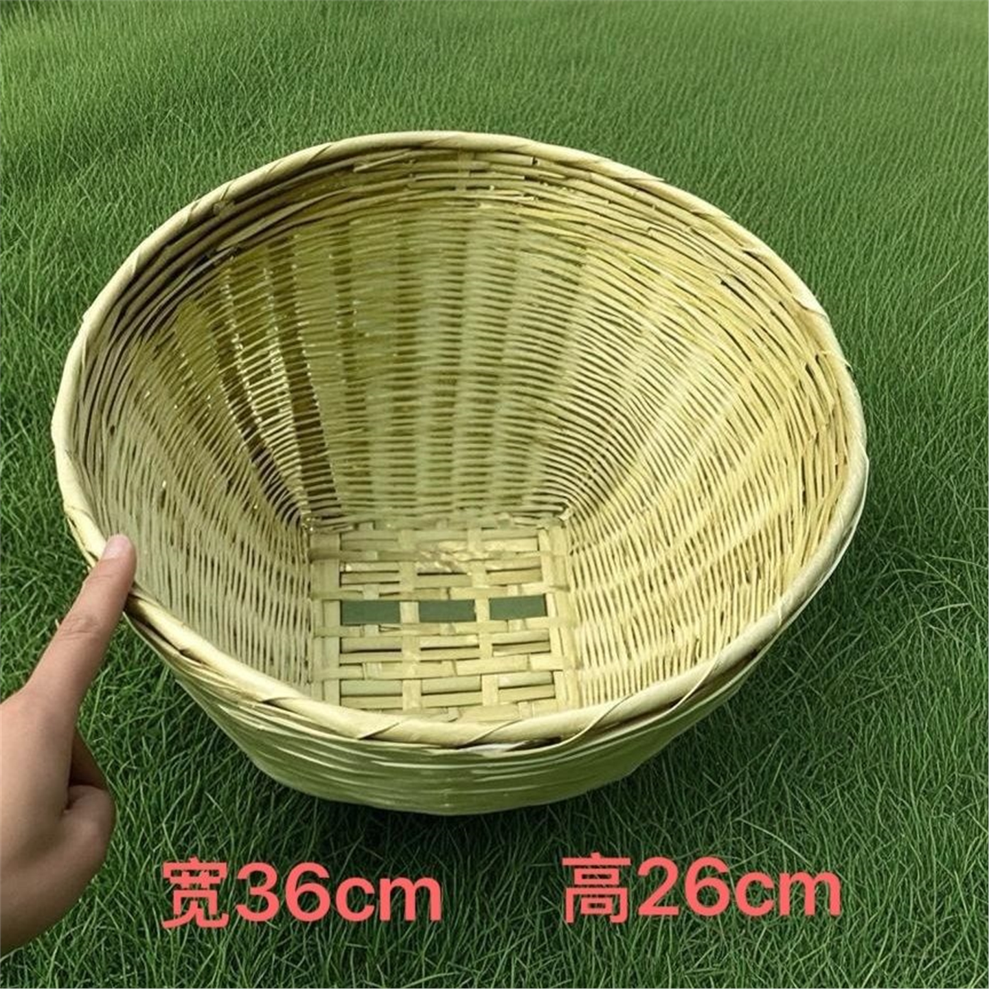 竹编制品收纳篮筐手工鸡蛋