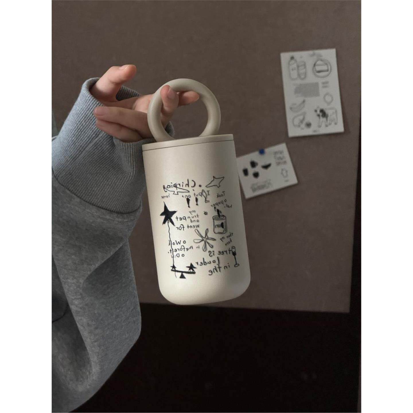 风小巧小狗不锈钢高颜值可爱304ins便携女生杯子手提保温杯水杯