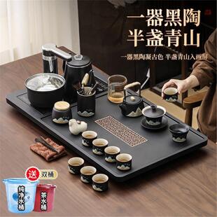 功夫套装一体金石茶具整套全自动茶盘乌上水天赋高端家用大器