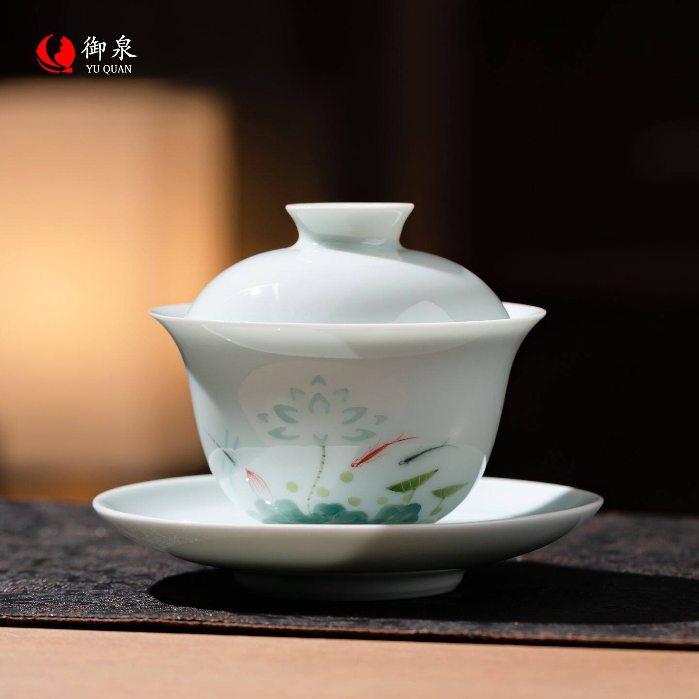 高档镂空茶碗具中式单个三