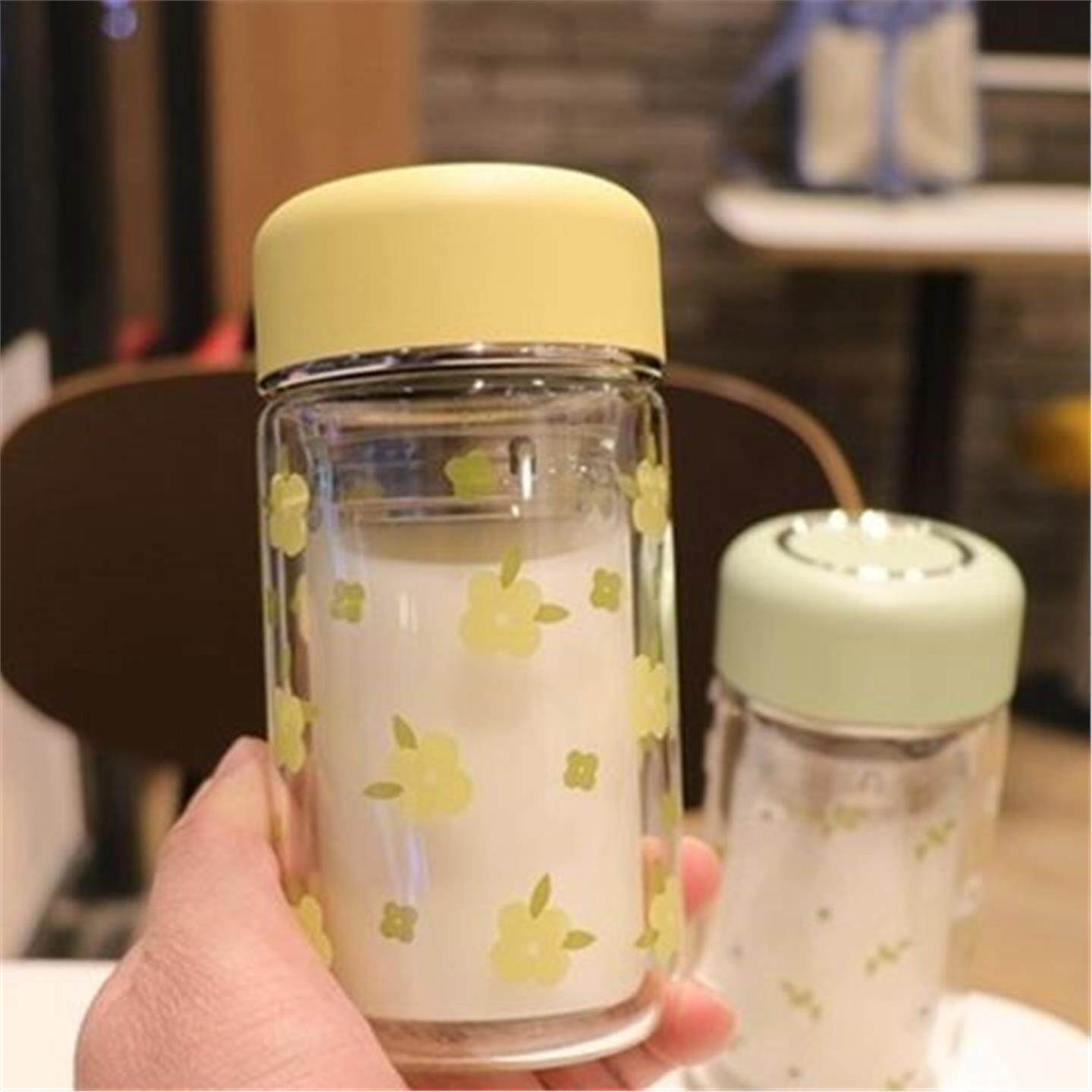 杯子双层便携韩版女泡花高