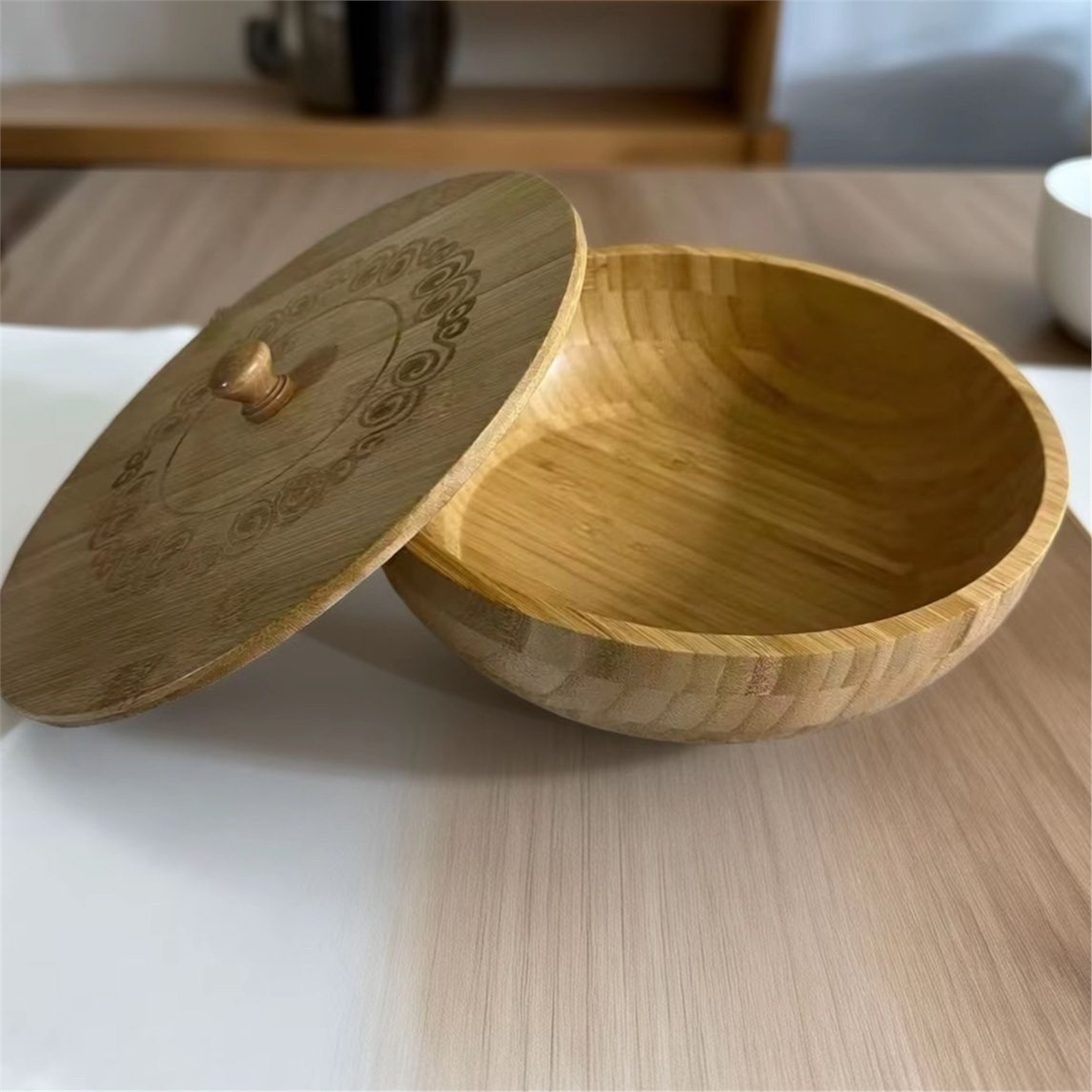 家用木制和面揉盆厨房多沙