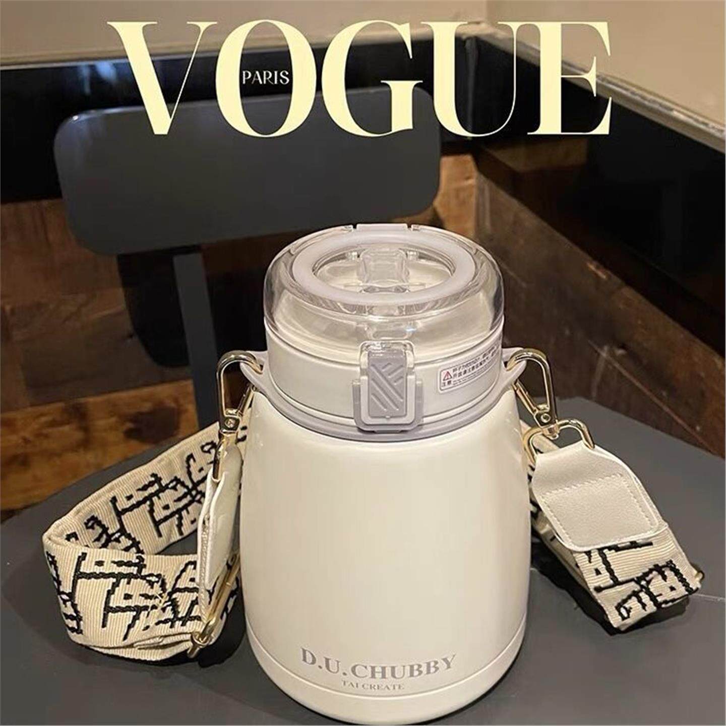 学生大肚大容量吸管水杯网红保温杯1000ml女高颜值水壶带可爱杯子