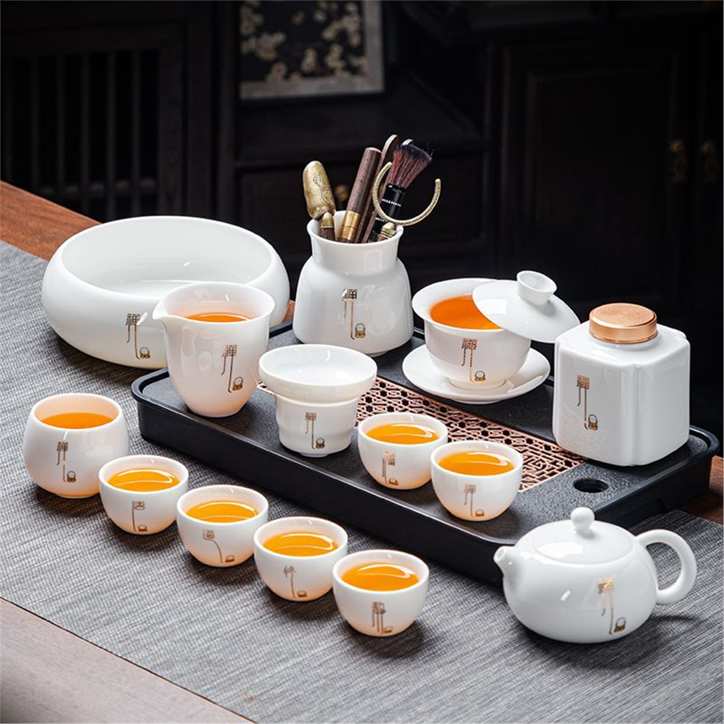 家用轻奢羊脂玉套装2026茶壶高档白瓷茶具新款陶瓷功夫泡杯盖碗茶