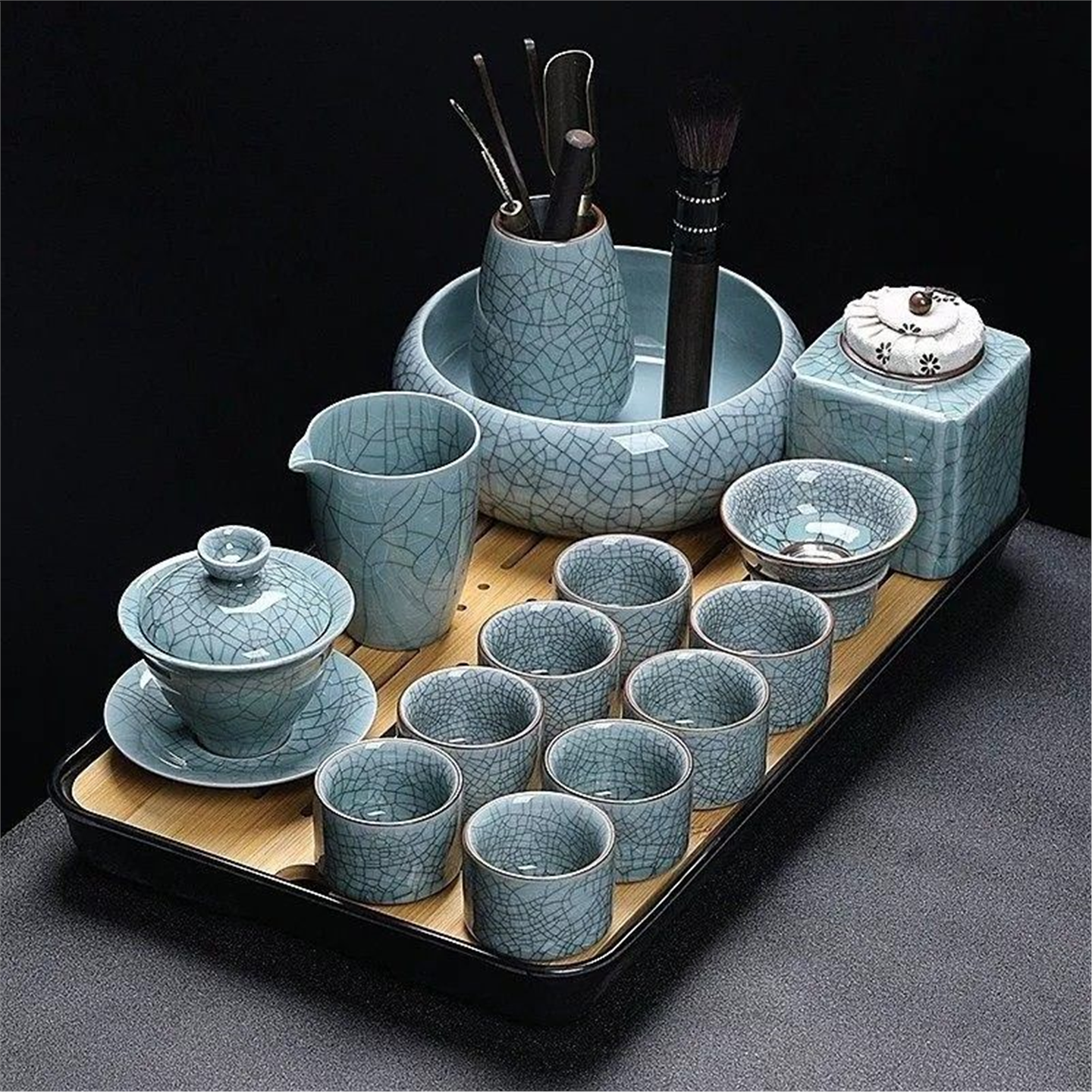 茶杯办公陶瓷功夫釉子套组