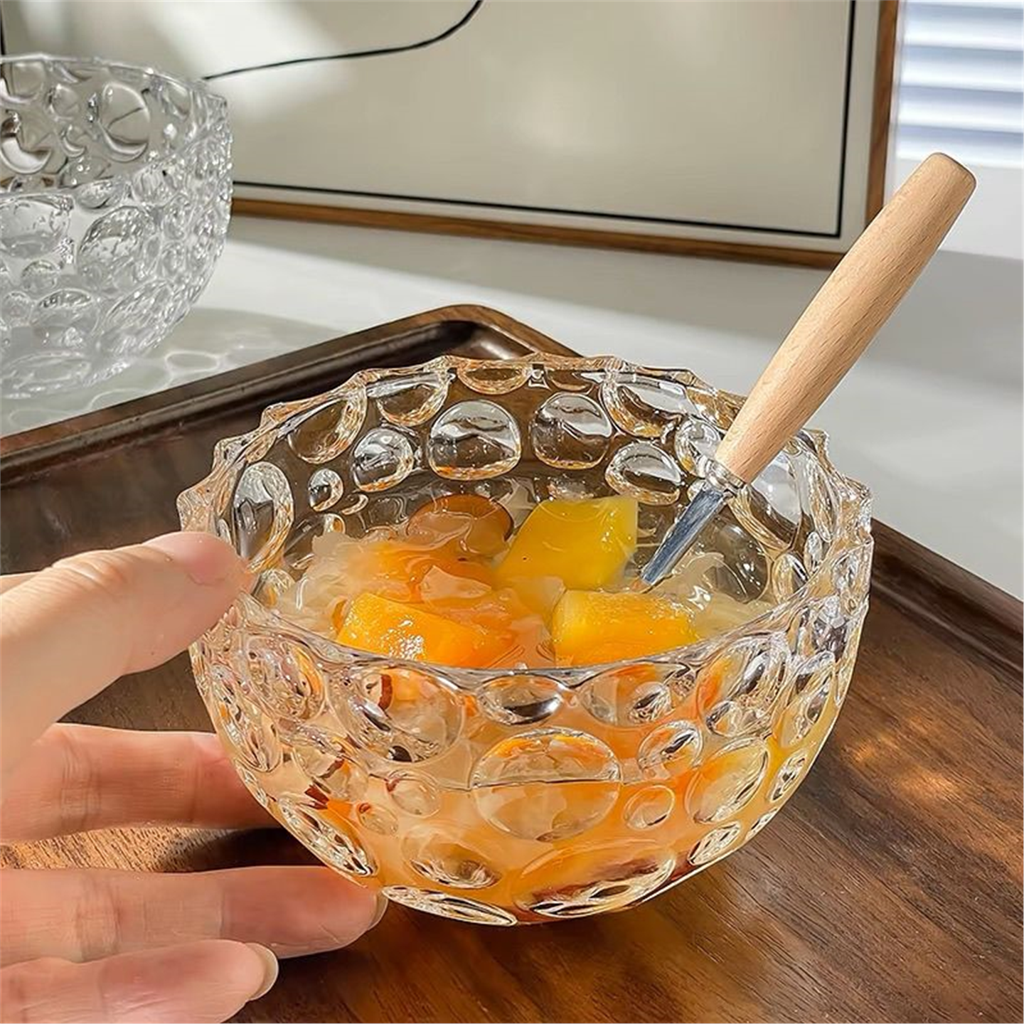 甜品麦片水晶碗早餐高颜值