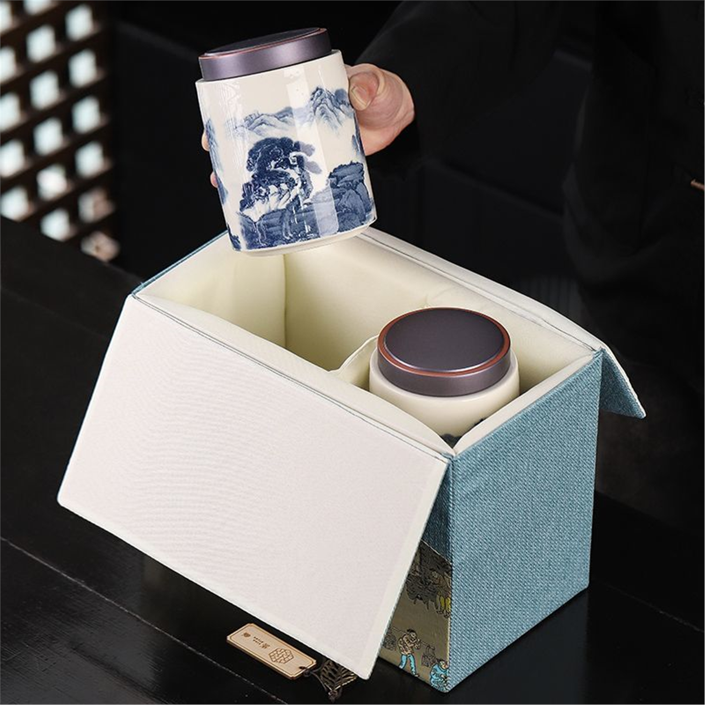 通用定制陶瓷红茶礼盒白茶布袋包装空盒茶叶普洱茶绿茶复古龙井罐