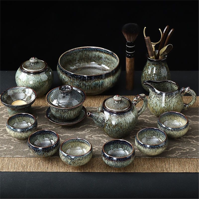 礼品陶瓷商务泡碗窑变茶具