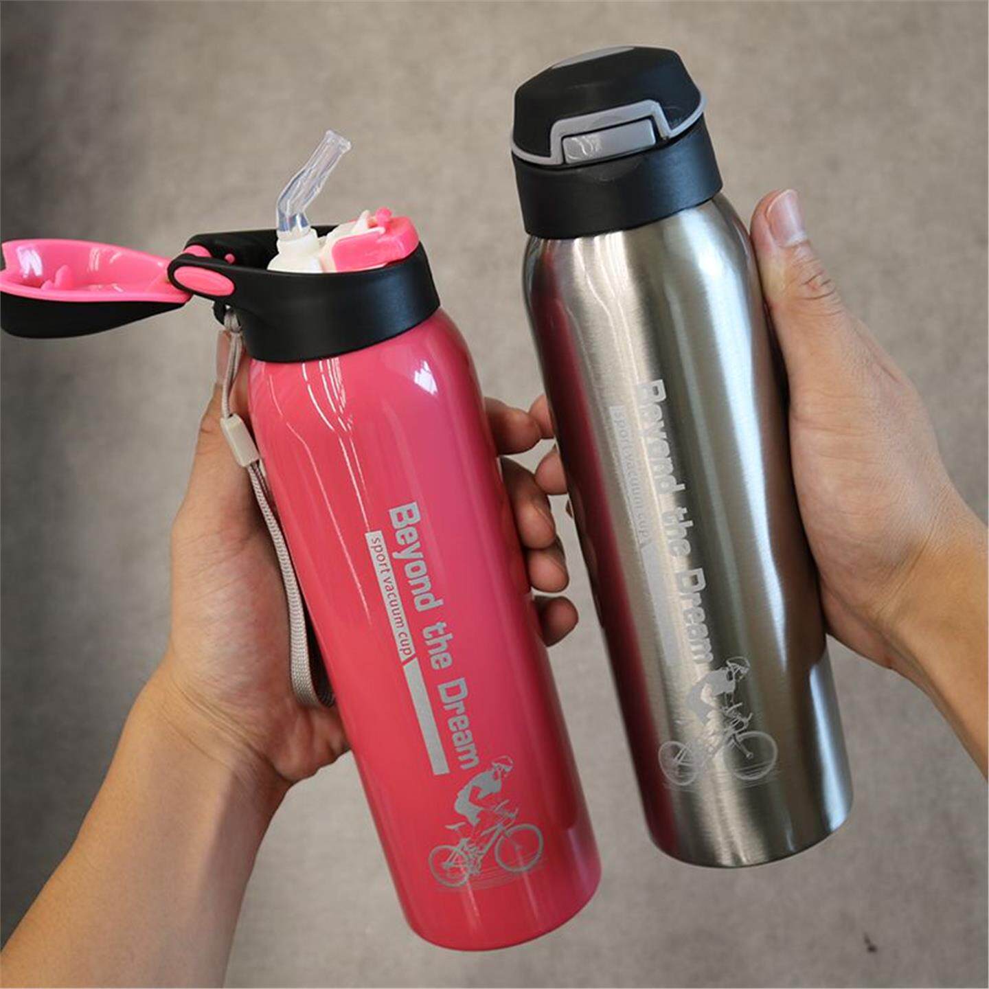 保温杯不锈钢车用男款大容量男生学生304杯子水杯高颜值吸管运动