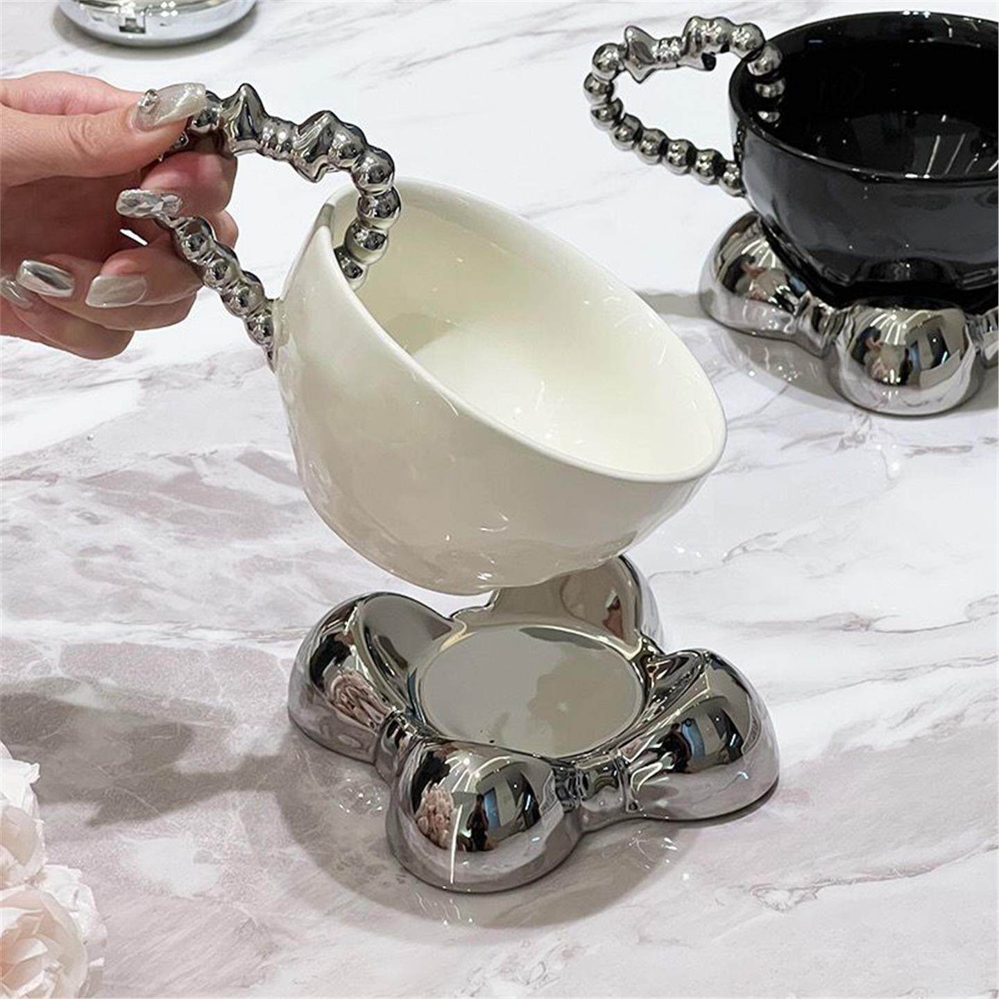 套装马克杯杯子女精致咖啡杯下午茶感陶瓷高颜值欧式高级高档轻奢