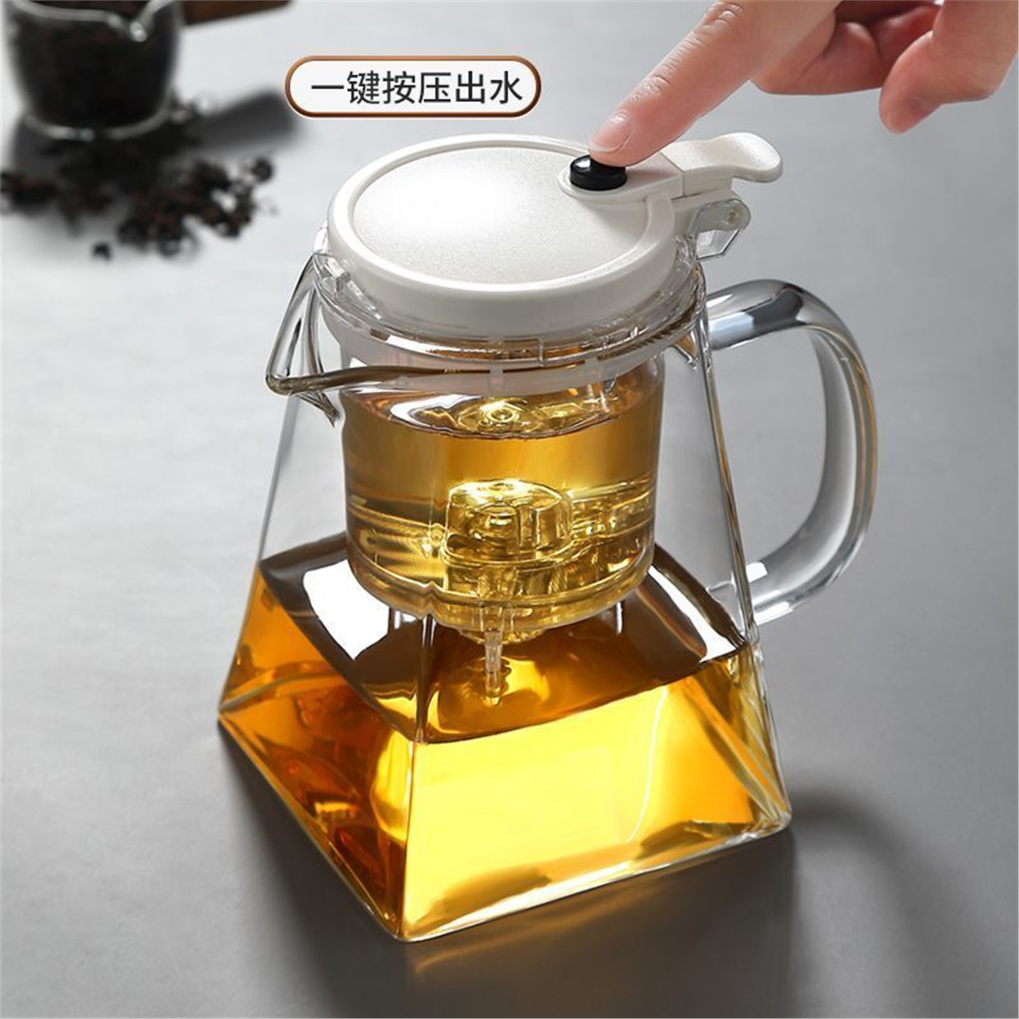 玻璃杯办公室泡茶壶红家用