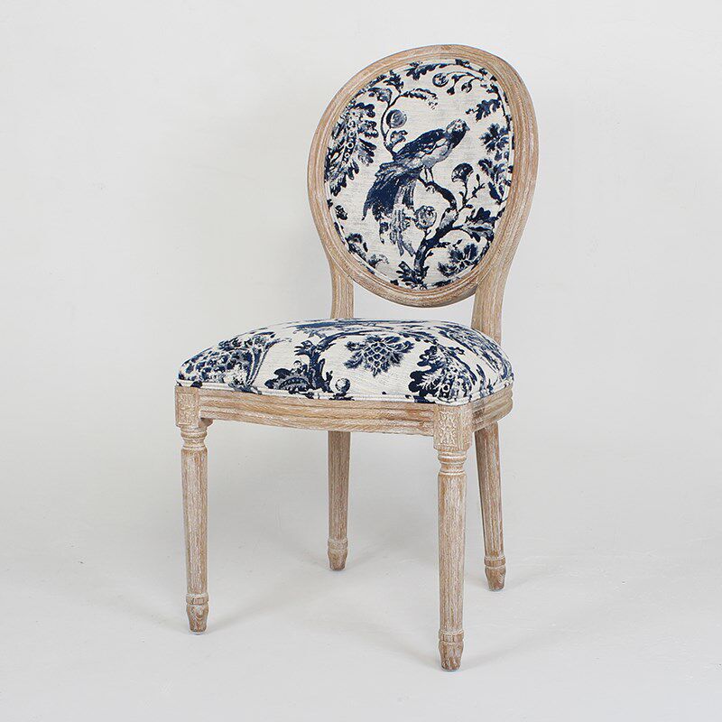 美式乡村复古餐椅实木小户型西餐椅吃饭椅子靠背餐厅家用原木凳子