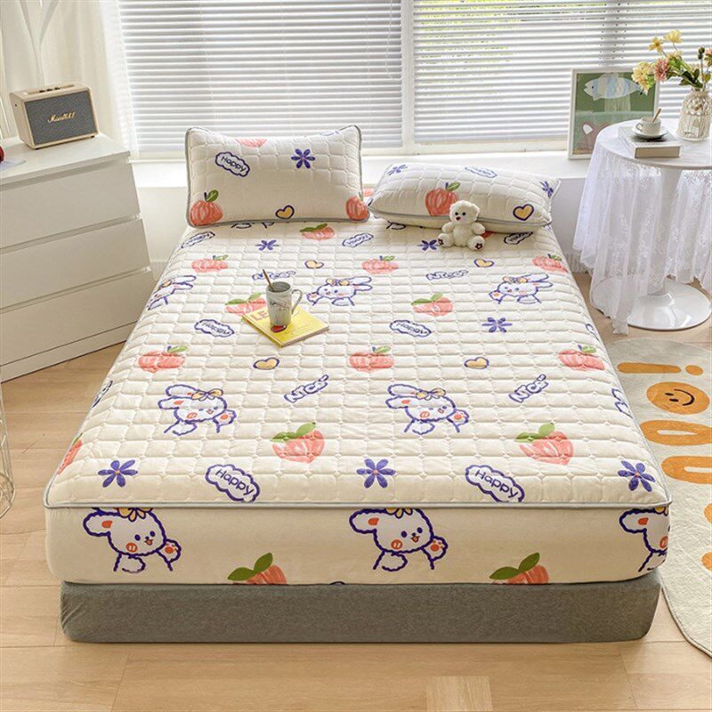 定做订制全棉夹棉加厚纯棉床笠0.9*1.2*1.5*1.8*1.9*2m床垫套卡通
