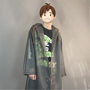 潮流灰色 eva雨衣 长款全身单人男女款透明加长连体成人雨披