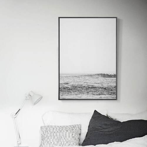 北欧风景挂画肖邦手稿大海装饰画琴谱画音符现代简约客厅壁画