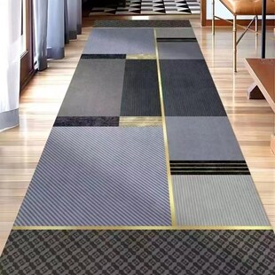 走廊过道地垫入户门门口过道脚垫子水晶绒防滑免洗门外楼道长垫子