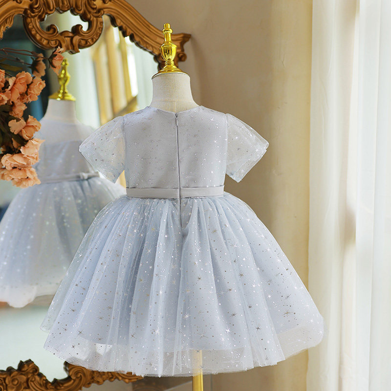 花童礼服女童钢琴演奏小主持人高级公主裙婚礼女孩蓬蓬连衣裙洋气