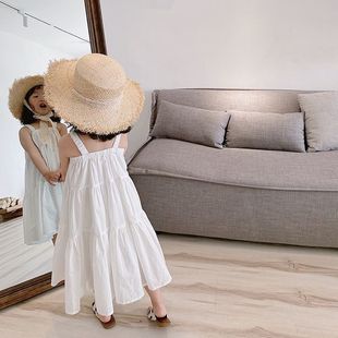 女童连衣裙夏季洋气时髦小女孩淑女裙子沙滩裙长裙海边度假潮三亚