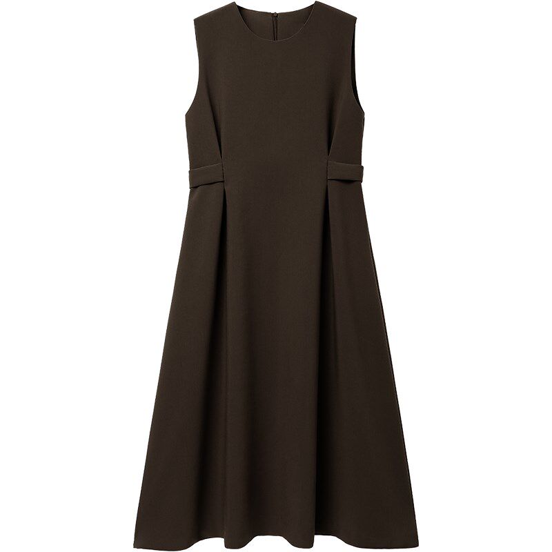 无谓2024秋款打底背心裙女装长款马甲裙无袖裙子宽松气质连衣裙女