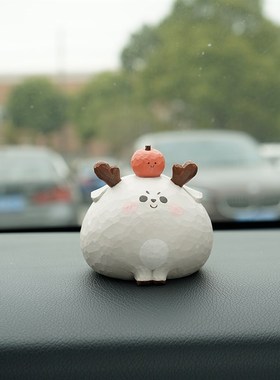 车载摆件可爱高级感桌面保平安汽车中控台装饰品生日礼物一鹿苹安