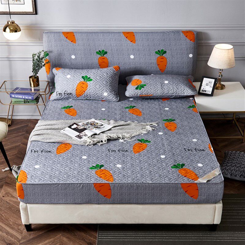 纯棉防水夹棉床笠单件床罩隔尿透气防螨滑席梦思保护套1.8m床垫套