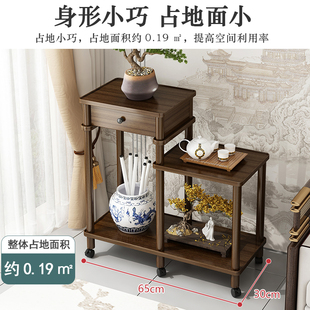 花架子客厅落地式阳台置物架摆件架中式花架客厅2023新款花盆托架