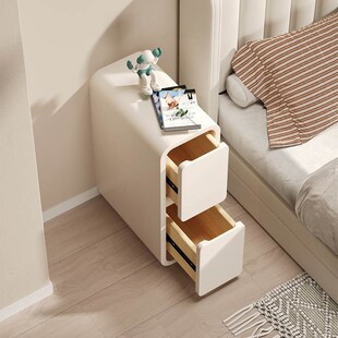 超窄床头柜夹缝小型卧室收纳柜极窄床边柜小户型迷你窄边长条柜窄