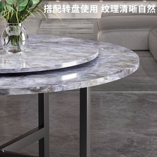 餐桌家用可摺叠移动圆桌轻奢摺叠桌饭桌小户型简易仿岩板桌子桌面
