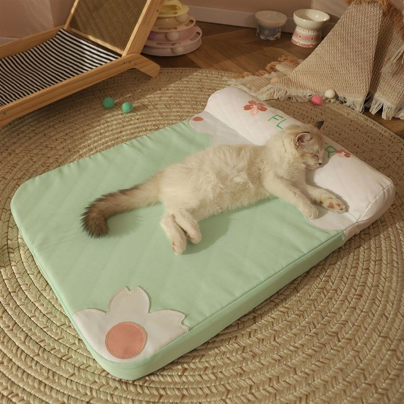 猫垫子猫咪睡垫睡觉用不粘毛宠物凉席狗狗地垫四季凉垫猫垫猫枕头