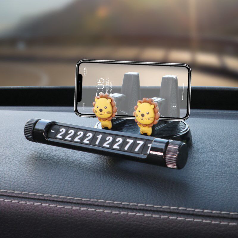 车载手机支架可爱卡通多功能坐式车用黏贴式汽车上导航支撑架通用
