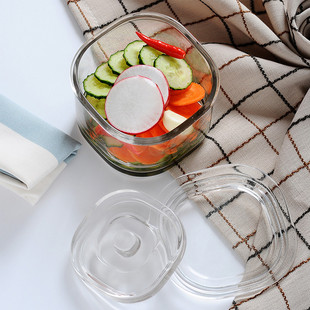一夜渍泡菜罐腌菜缸咸菜罐泡菜瓶容器玻璃浅渍罐日式 家用泡菜坛子