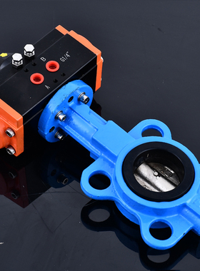 气动蝶阀D671X-16Q对夹式阀门气动开关DN50 65 80 100 150 250