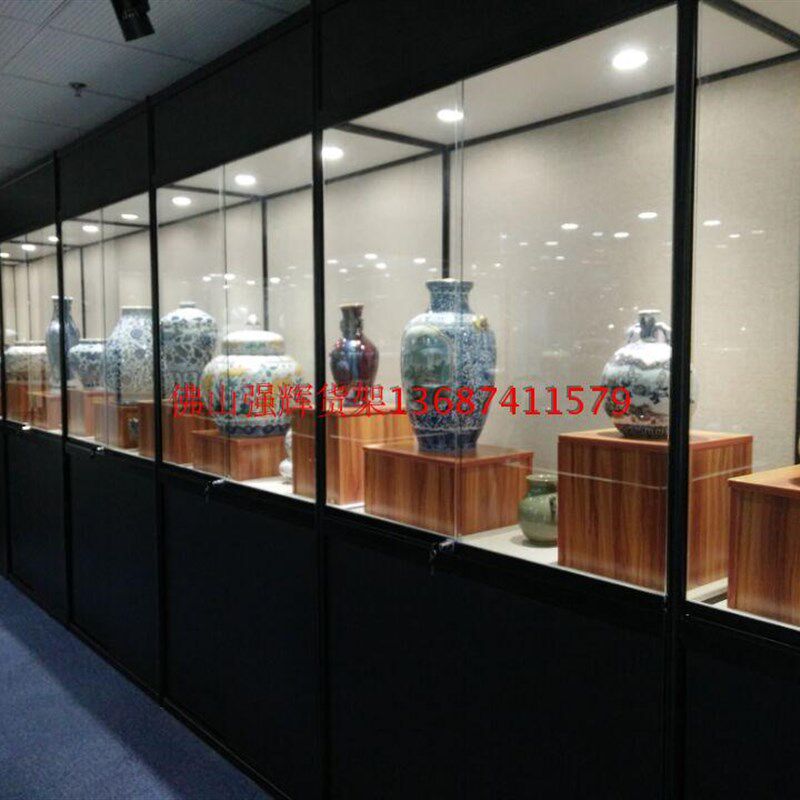 古董收藏柜玻璃高柜工艺品展示架立式古董展示柜瓷器摆件陈列柜子