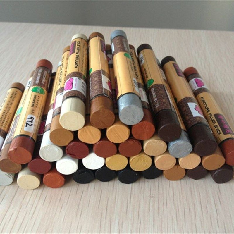 居师傅家具修补蜡笔14支套装 实木复合地板修复划痕地板蜡补漆笔