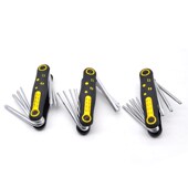 电动车维修五金工具内六角扳手便携套装 一十字组折叠内六方螺丝刀