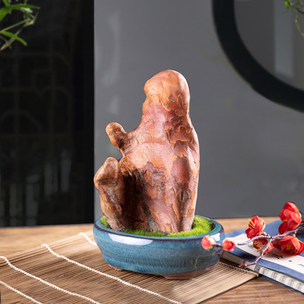 中式办公桌茶台创意植物室内桌面盆栽香木盆景驱蚊提神紫砂盆摆件