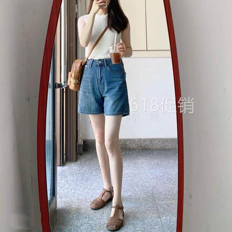 四分牛仔短裤女夏季爆款今年流行的女短裤高腰显瘦百搭A字版型潮