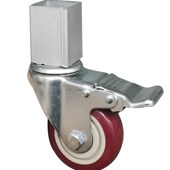 套脚式 万向轮插入式 带方套多种规格可定制大号轴承承重轮子有刹车