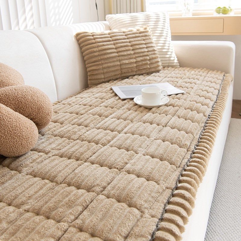 秋冬季2024新款沙发垫加厚保暖毛绒防滑直排一片式坐垫皮沙发盖布,居家布艺,沙发垫,淘宝优惠券,粉丝福利购,淘宝优惠卷