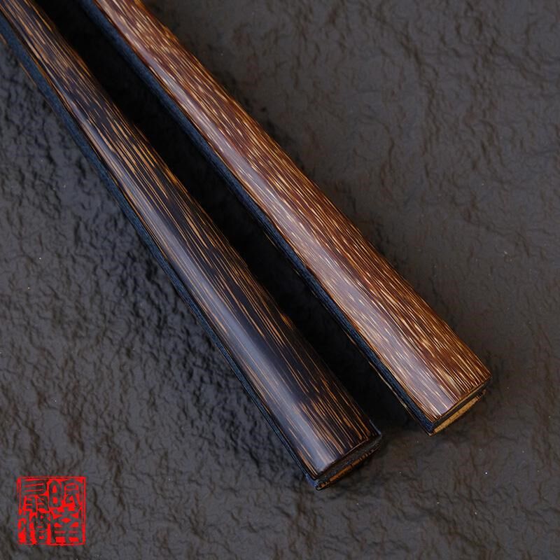 皖南扇庄9.5寸18方棕竹/芝麻棕黑芯龙鳞折扇苏工中国风扇骨男士夏