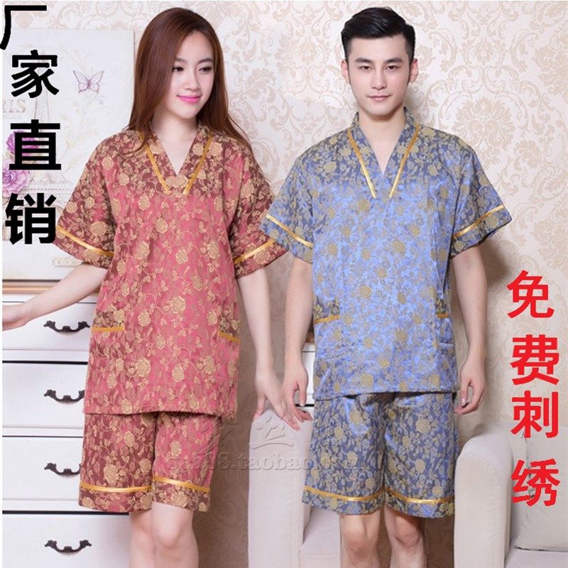 棉质汗蒸服女桑拿洗浴服时尚情侣家居服睡衣男特大码按摩足疗服美,居家布艺,汗蒸服,淘宝优惠券,粉丝福利购,淘宝优惠卷