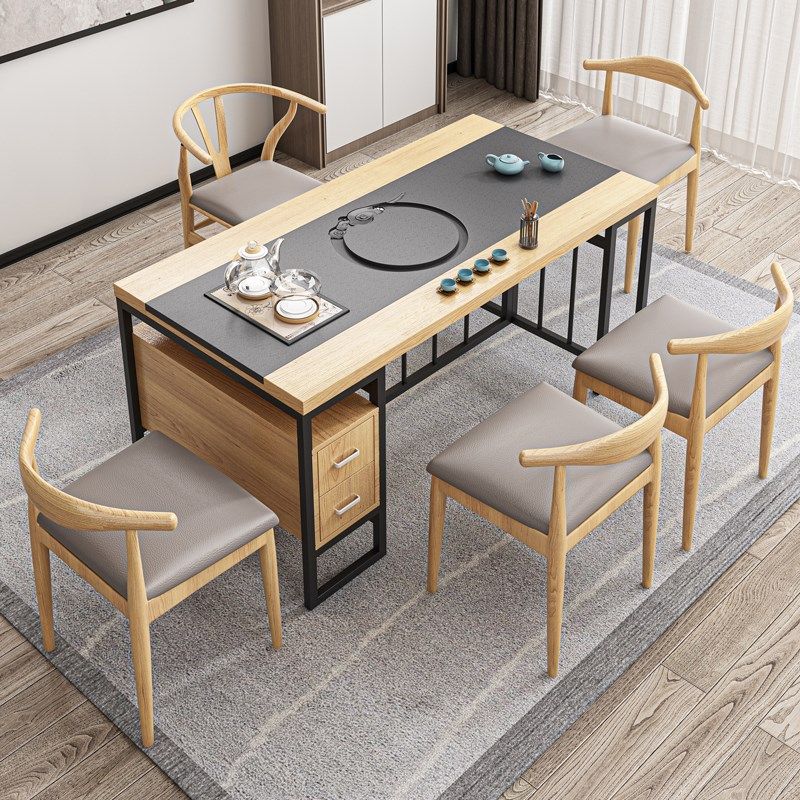 新中式茶桌椅组合简约现代功夫茶台办公茶桌泡茶桌禅意茶几,住宅家具,家用茶台/茶桌,淘宝优惠券,粉丝福利购,淘宝优惠卷