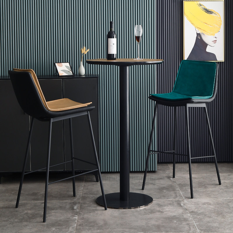 北欧轻奢吧台椅家用高脚凳现代简约酒吧椅子铁艺靠背椅前台吧凳,住宅家具,家用高脚椅,淘宝优惠券,粉丝福利购,淘宝优惠卷
