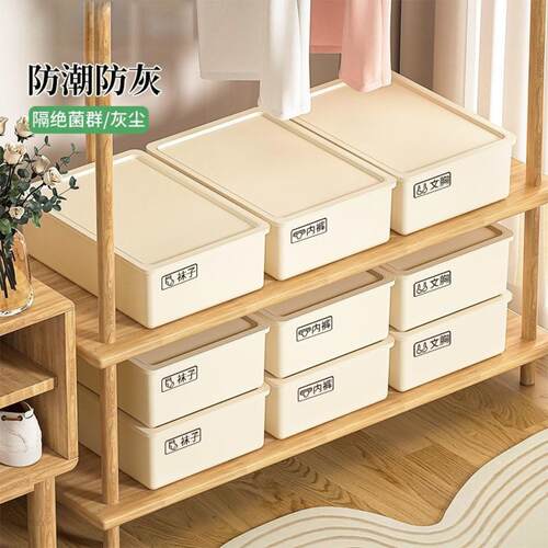 用内衣袜子收纳盒塑料化妆品整理盒储物内裤文胸内衣分格收纳盒