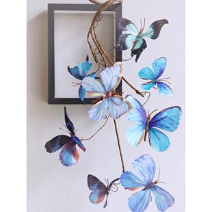 采购产品模拟枯枝蝴蝶，假花相框装饰品，墙壁挂饰，床和早餐酒店