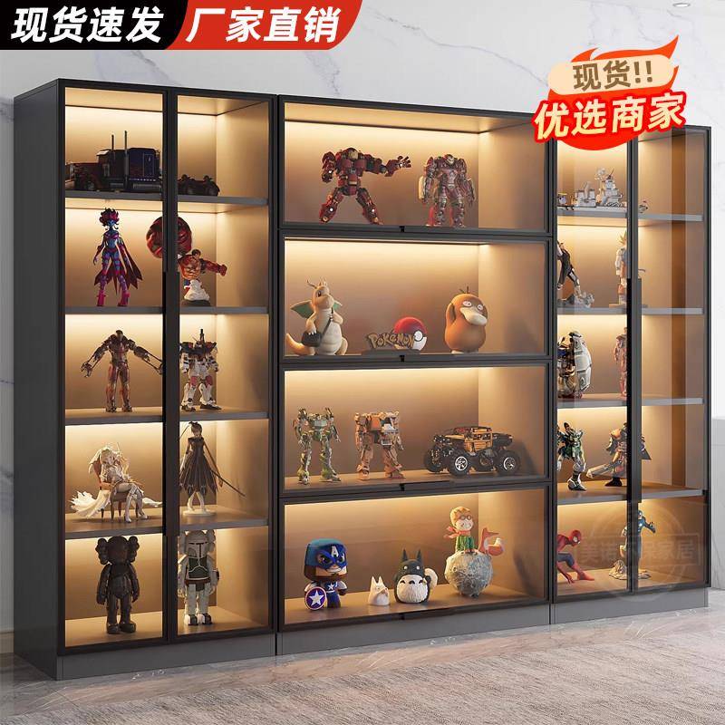 玻璃门展示柜产品陈列收纳家用玩具乐高模型手办积木摆件书柜酒柜