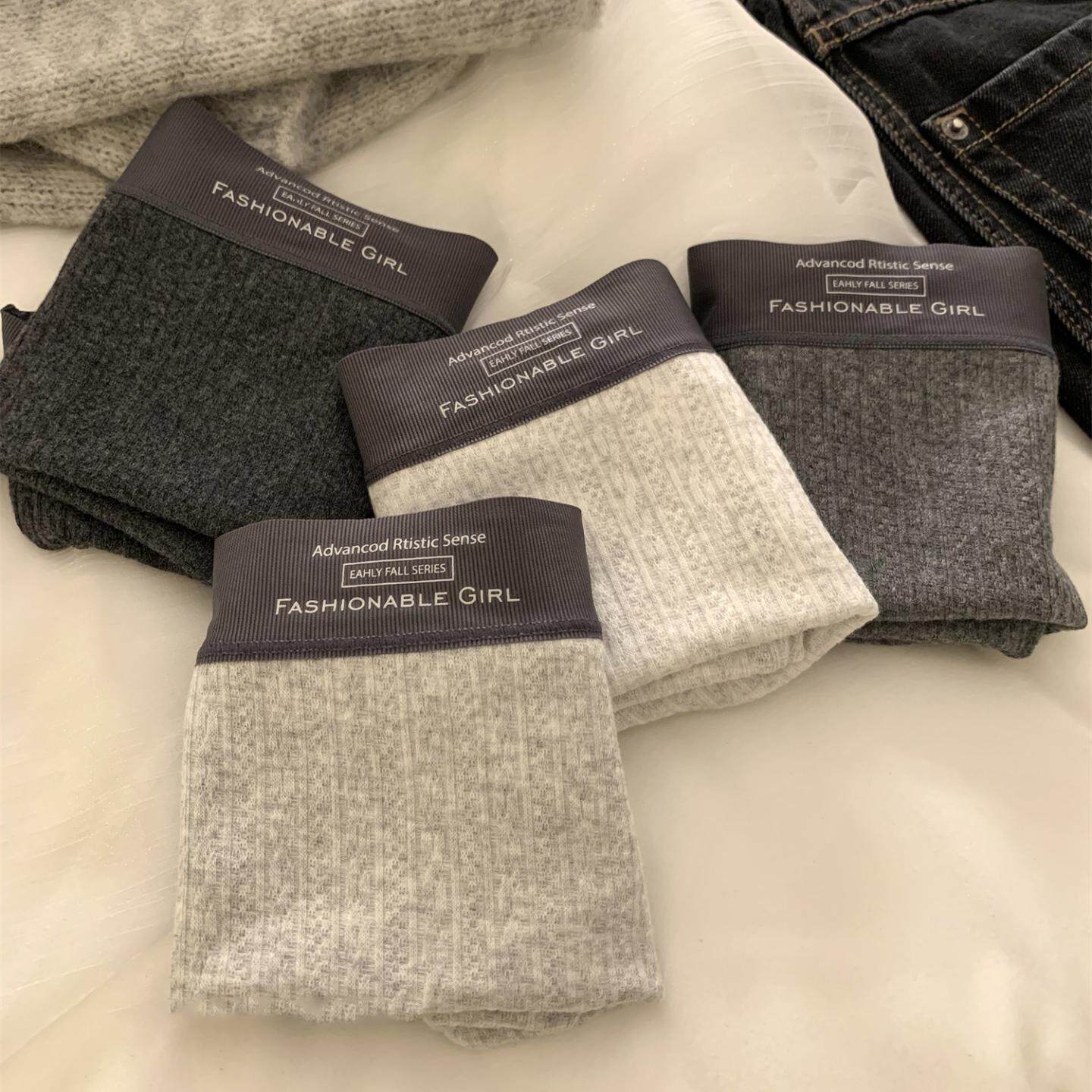 秋冬磨毛小平角棉女士内裤痕舒适大码斤高腰包臀女四角裤