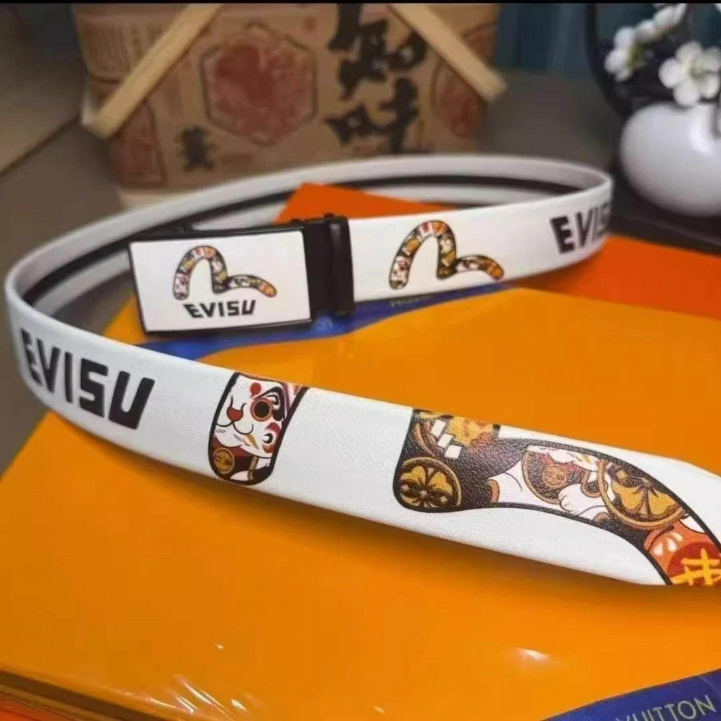 皮带时尚字母男士腰带涂鸦商务牛仔裤休闲百搭潮流全卡槽带自动扣