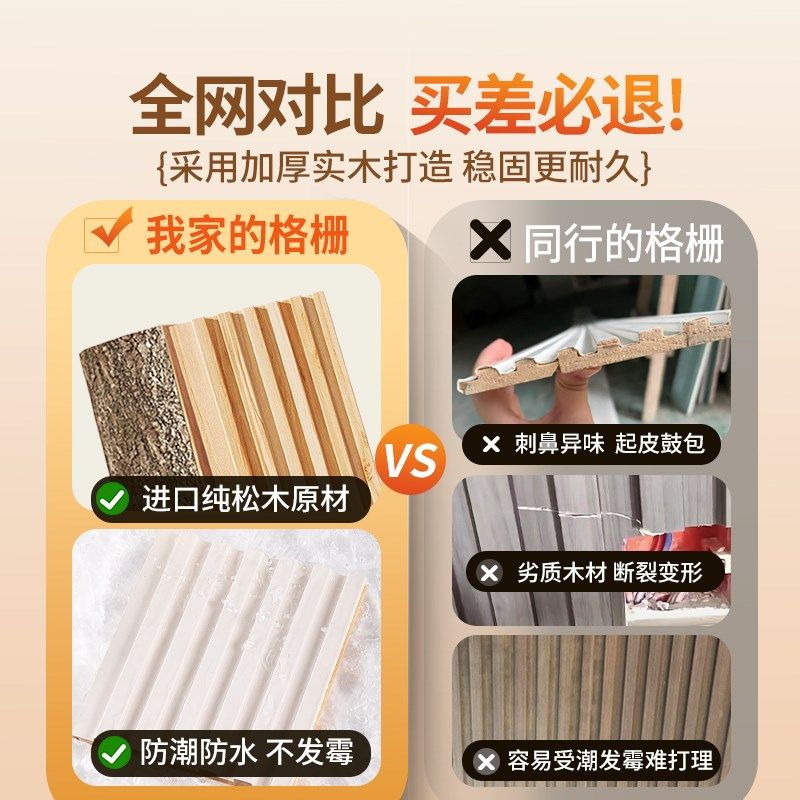 网红实木格栅板背景装饰墙板木饰面护墙板隔墙隔栅凹凸形小长城板,基础建材,原木板/实木板,淘宝优惠券,粉丝福利购,淘宝优惠卷