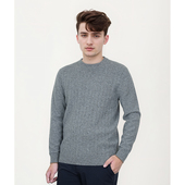 小雀斑专属 100%美丽诺羊毛衫 绞花工艺男士 针织衫 TM3323